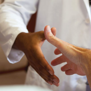 Photo of handshake with doctor
